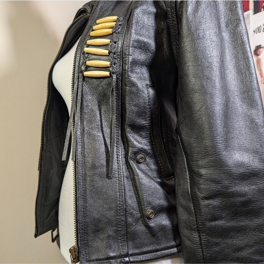 Vintage Force Leather Motorcycle Jacket - Picture 9 of 13